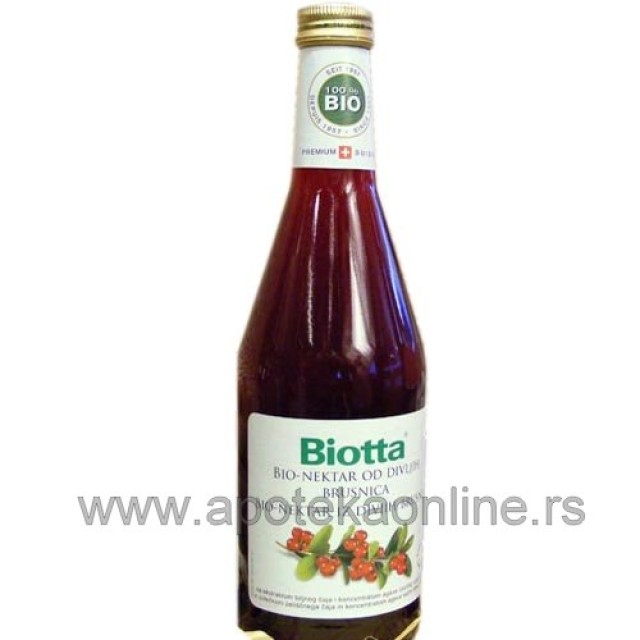 BIOTTA SOK OD DIVLJIH BRUSNICA 500ml